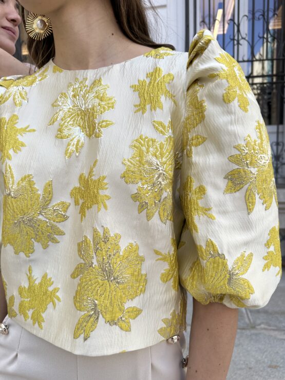 TOP JACQUARD ROCÍO yellow - Imagen 6