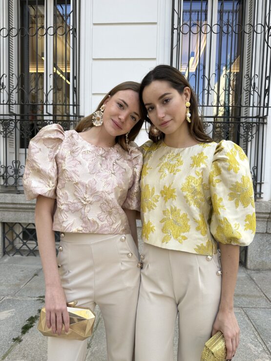 Top jacquard rocío rosa empolvado - Imagen 8
