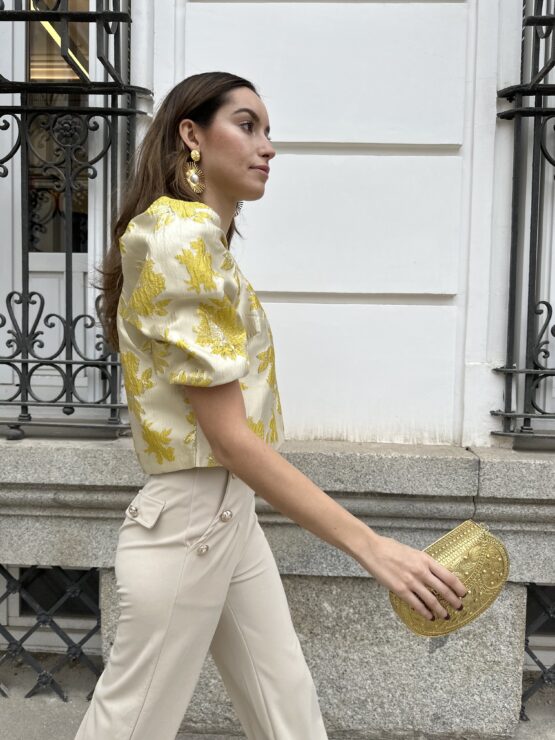 TOP JACQUARD ROCÍO yellow - Imagen 3