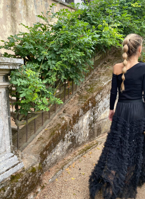 Top de punto Maxi flor black - Imagen 5