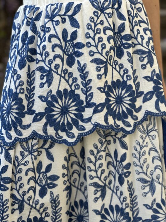 Falda Triana bordada azul - Imagen 2