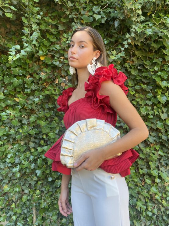 Top lucia volantes rojo - Imagen 4