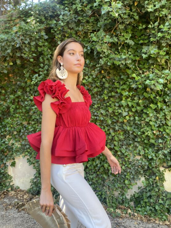 Top lucia volantes rojo - Imagen 5
