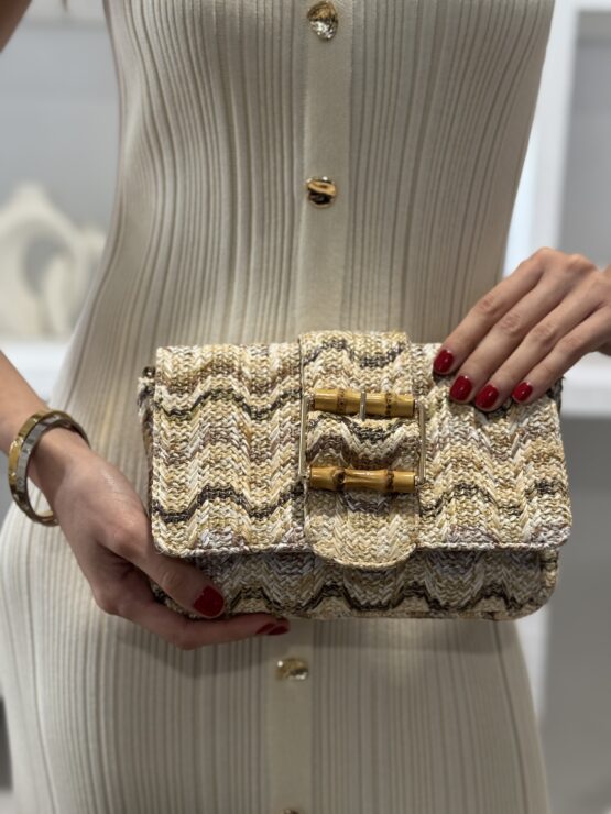 Bolso zig zag beige - Imagen 3