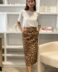 Falda Leopard camel