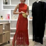 Vestido Rocio flecos rouge - Imagen 7