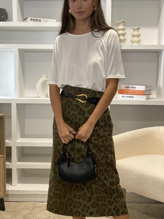 Falda Leopard khaki - Imagen 3