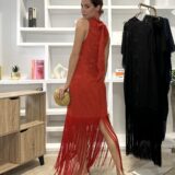 Vestido Rocio flecos rouge - Imagen 6