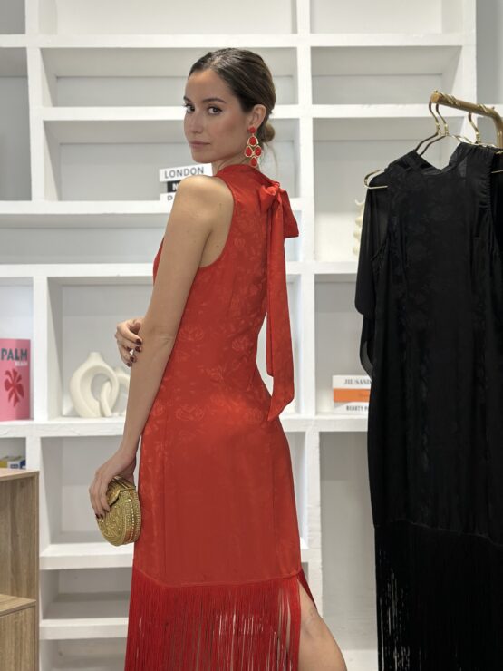 Vestido Rocio flecos rouge - Imagen 5
