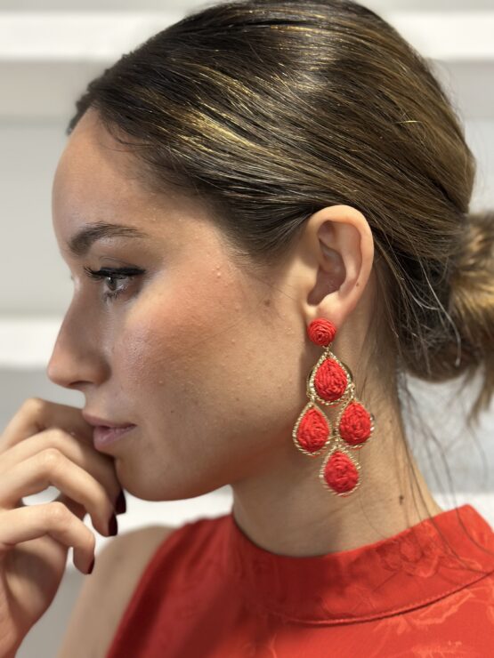 Pendiente Valentina rojo - Imagen 3