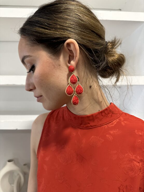 Pendiente Valentina rojo - Imagen 2