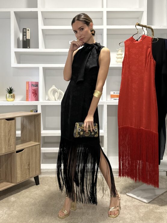 Vestido Rocio flecos noir - Imagen 6