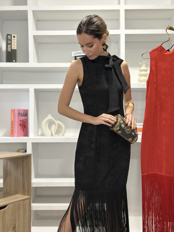 Vestido Rocio flecos noir - Imagen 2