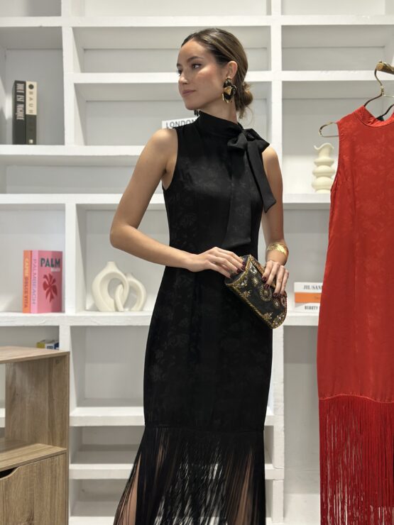 Vestido Rocio flecos noir - Imagen 3
