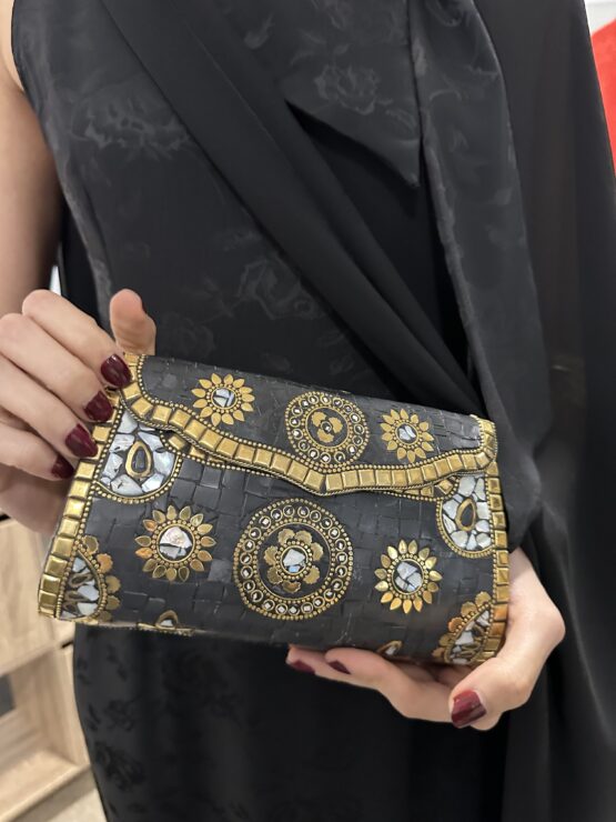 Bolso mosaico negro