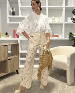 Pantalón bordado Daisy