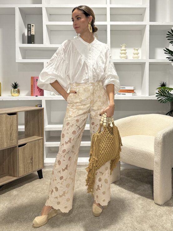Pantalón bordado Daisy