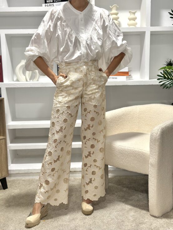 Pantalón bordado Daisy - Imagen 6