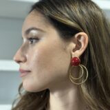 Pendiente Alice rojo - Imagen 3