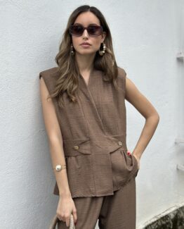 Conjunto crep chocolate