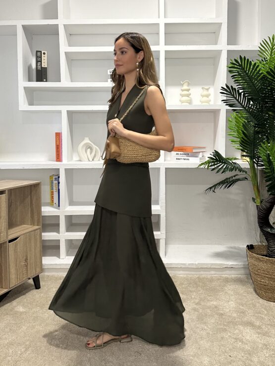 Conjunto de punto Palermo khaki - Imagen 5