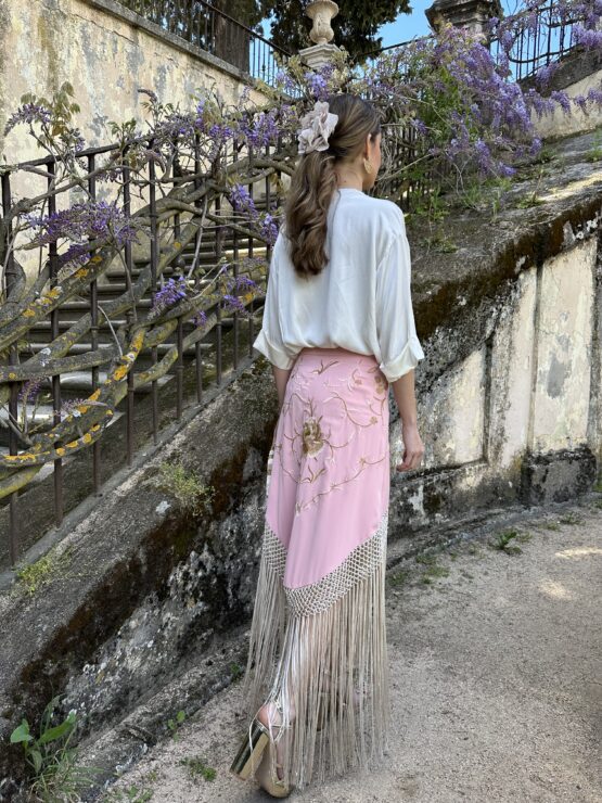 Falda zahara bordada rose - Imagen 9
