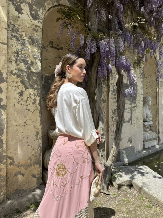 Falda zahara bordada rose - Imagen 8