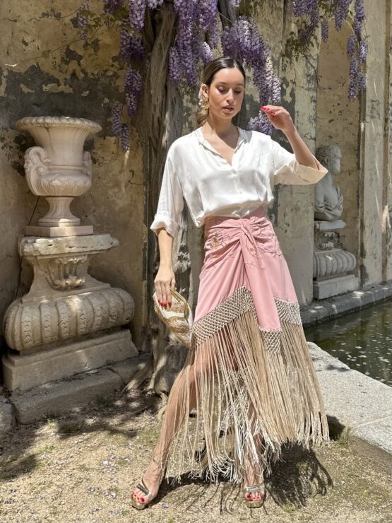 Falda zahara bordada rose - Imagen 7