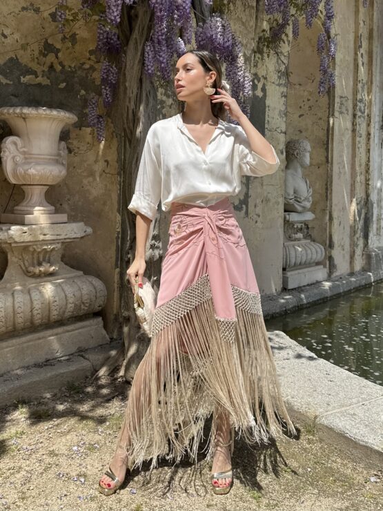 Falda zahara bordada rose - Imagen 5