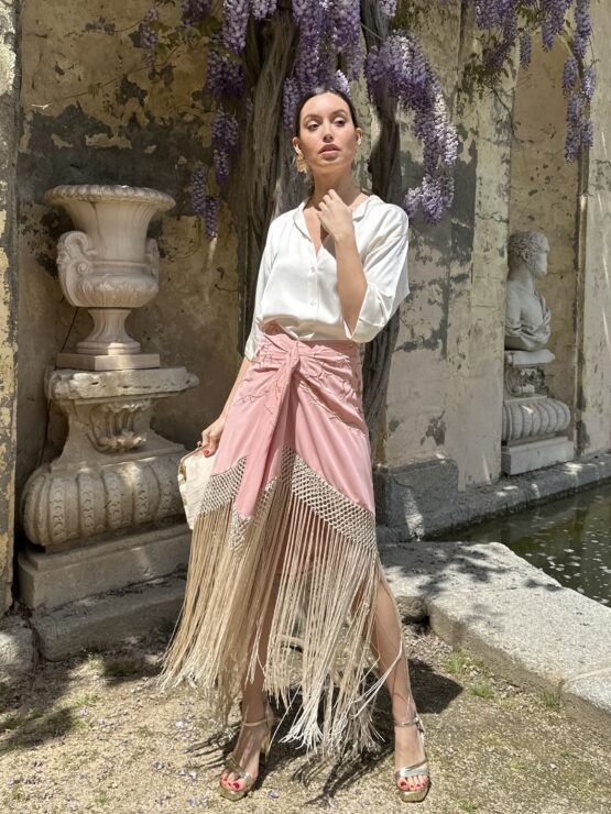 Falda zahara bordada rose - Imagen 6