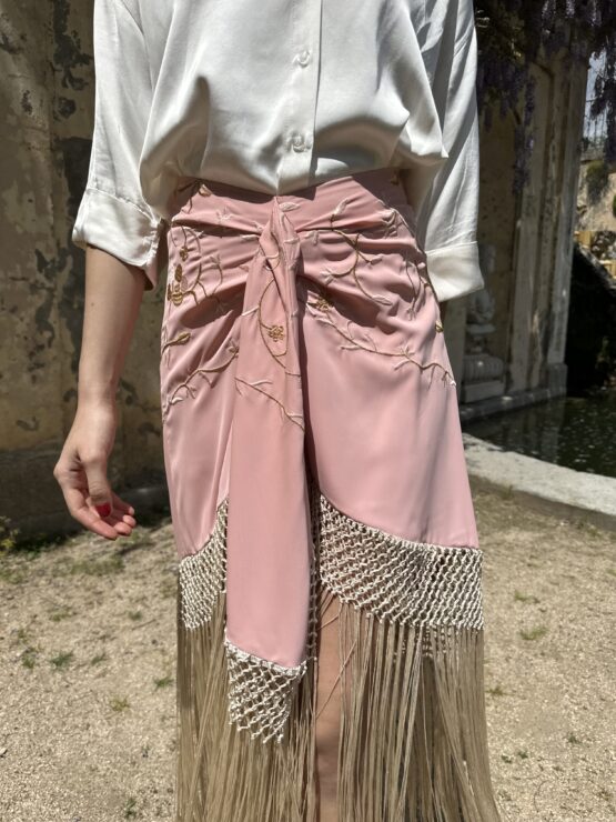 Falda zahara bordada rose - Imagen 3