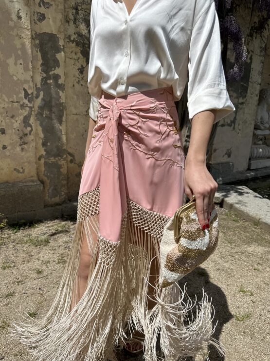 Falda zahara bordada rose - Imagen 2