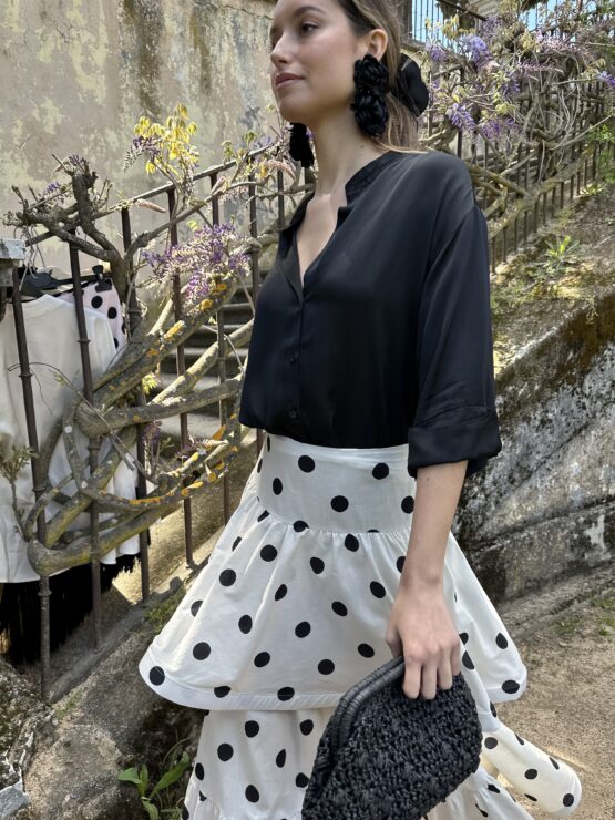 Camisa satén Cerdeña negra - Imagen 5