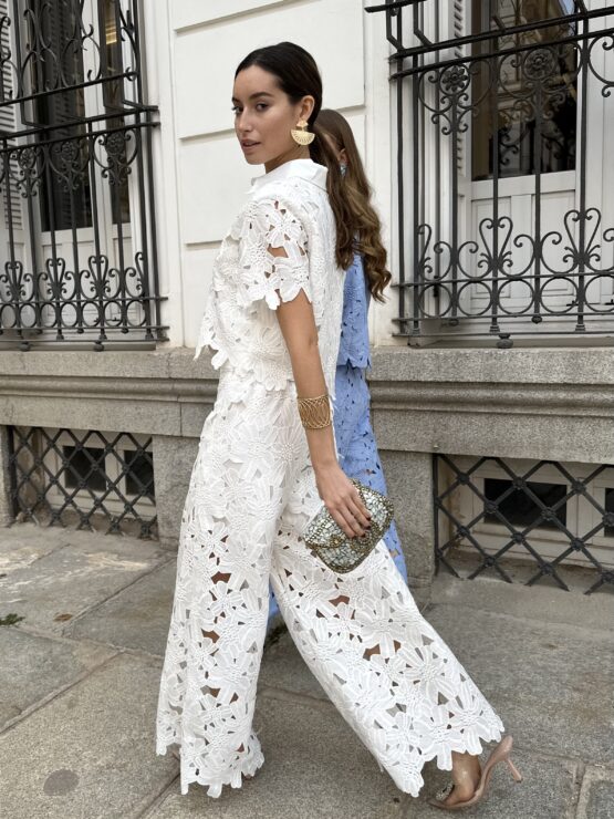Conjunto guipur bolonia blanco - Imagen 7