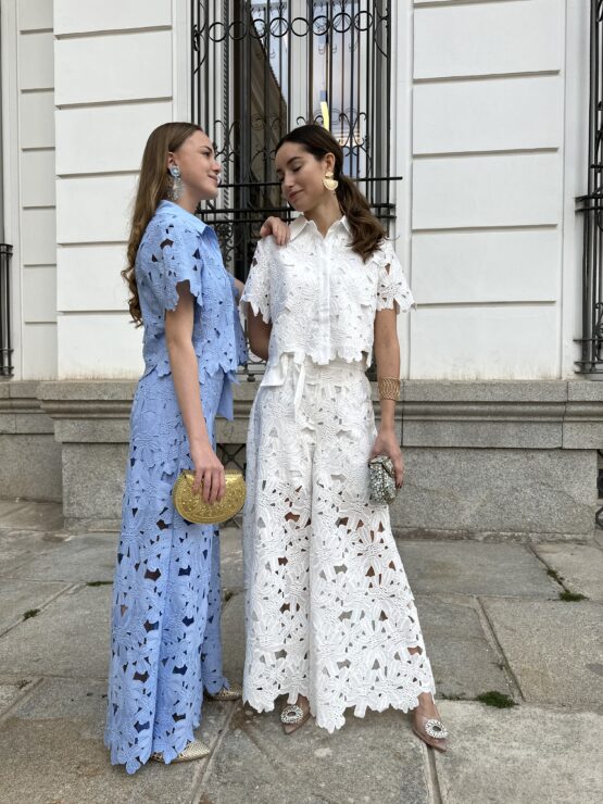 Conjunto guipur bolonia blanco - Imagen 6