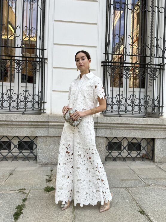 Conjunto guipur bolonia blanco - Imagen 2
