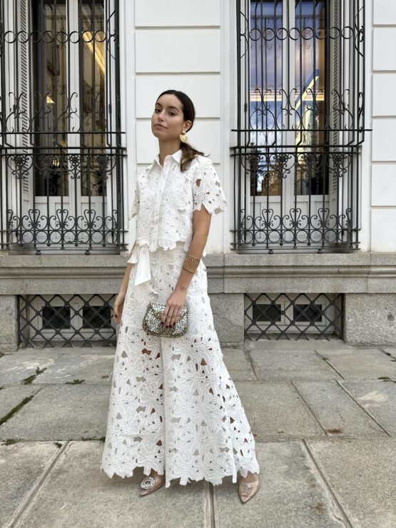 Conjunto guipur bolonia blanco - Imagen 5