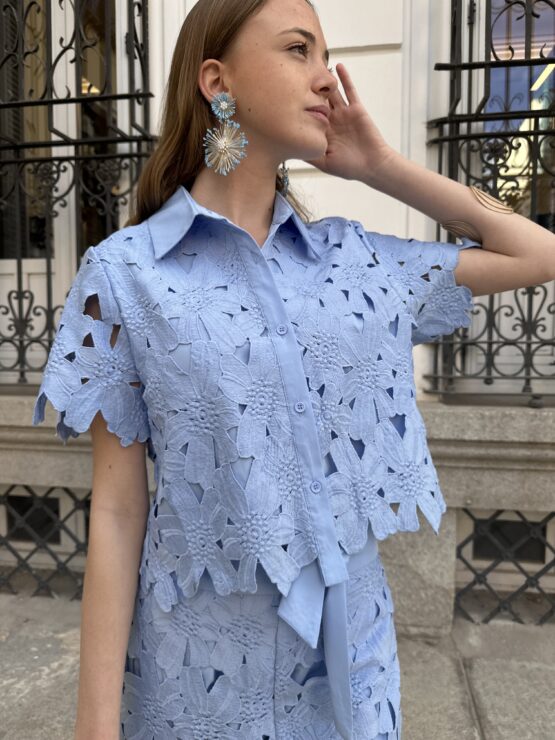 Conjunto guipur Bolonia blue - Imagen 3