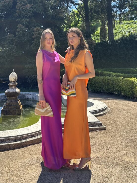 Vestido satén Carolina mandarina - Imagen 6