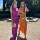 Vestido de satén Carolina buganvilla - Imagen 7