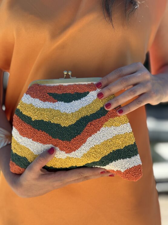 Bolso caviar multicolor