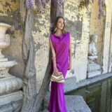 Vestido de satén Carolina buganvilla - Imagen 5