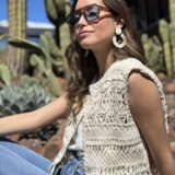 Chaleco macarena crochet beige - Imagen 3