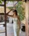 Vestido crochet coba beige