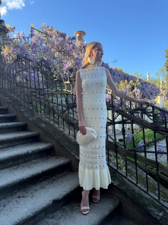 Vestido tachas sena Ivory - Imagen 3