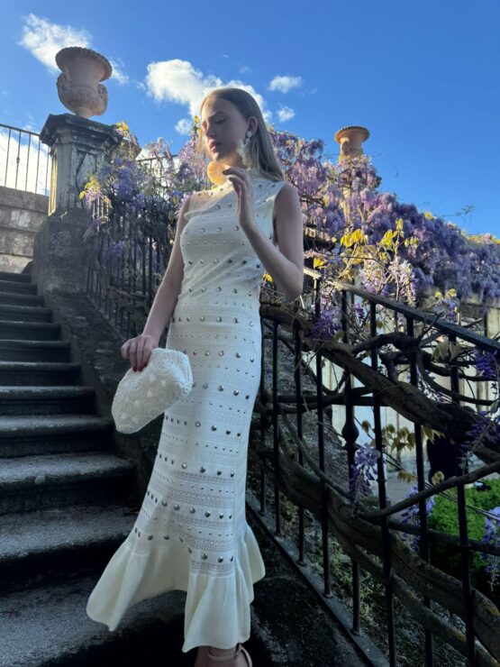 Vestido tachas sena Ivory - Imagen 2