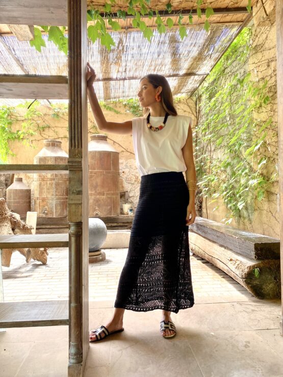 Falda crochet Tulum black - Imagen 3