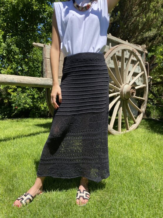 Falda crochet Tulum black - Imagen 2