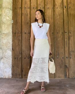 Falda crochet Tulum Ivory