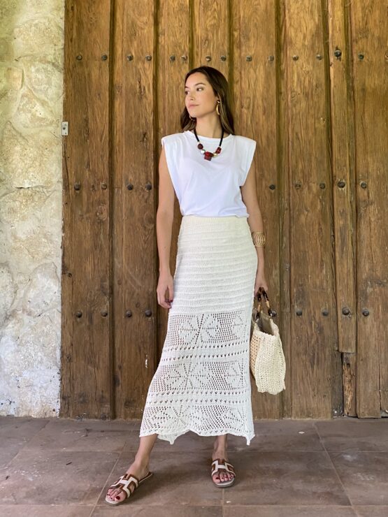 Falda crochet Tulum Ivory